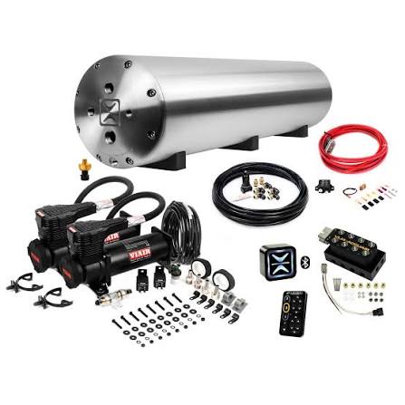 Complete air management kit — tank, dual compressors, valves and wiring